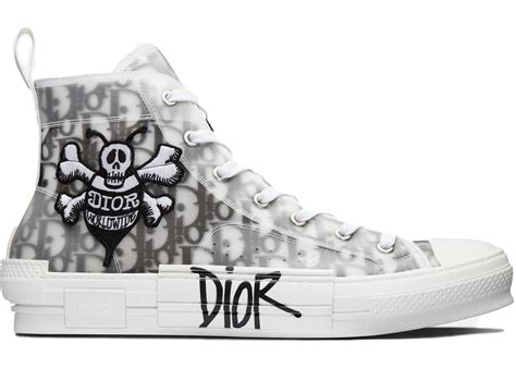 dior high top sneakers with skull